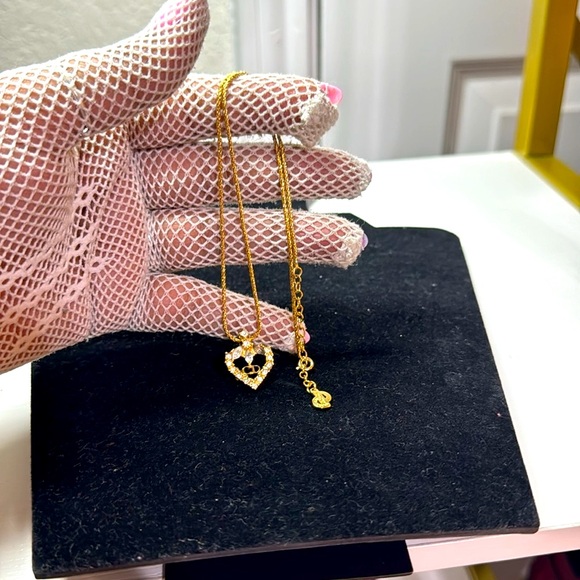 Authentic Cristian Dior Gold Heart Pendant Necklace - Picture 12 of 14